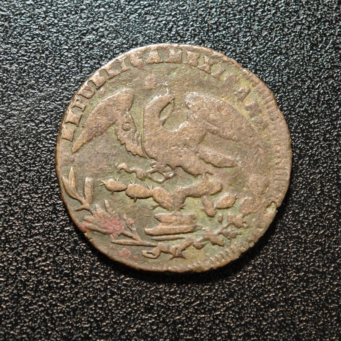 【德藏】世界币章拍卖第168期（拍品征集中~欢迎藏友联系） 19世纪 墨西哥1/4里亚尔铜币 直径约：25.4mm；重约：6g