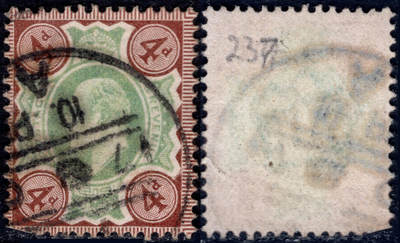 洪涛臻品批发群 精选邮票限时拍卖第1290期  - 英国1902爱德华七世4分旧 2017标价旧$35美元