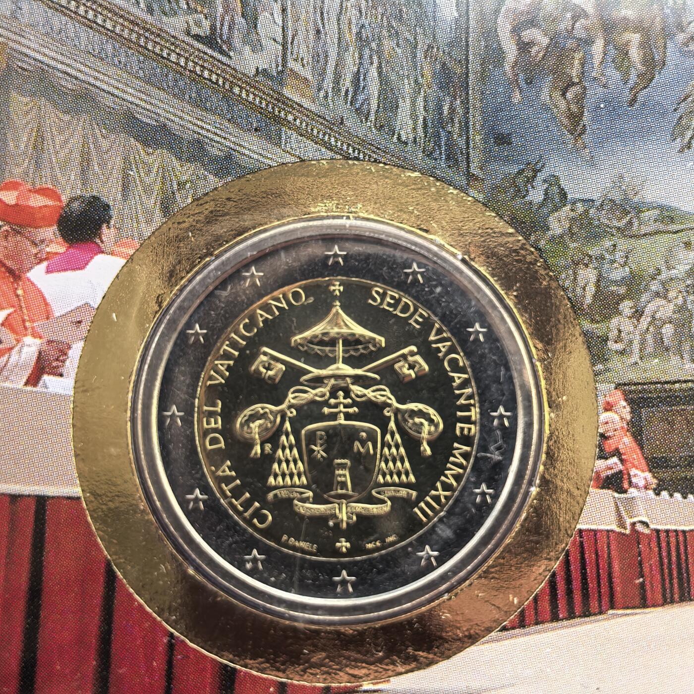 道一币馆币章第一百七十场 精装邮币封 梵蒂冈2013年2欧元