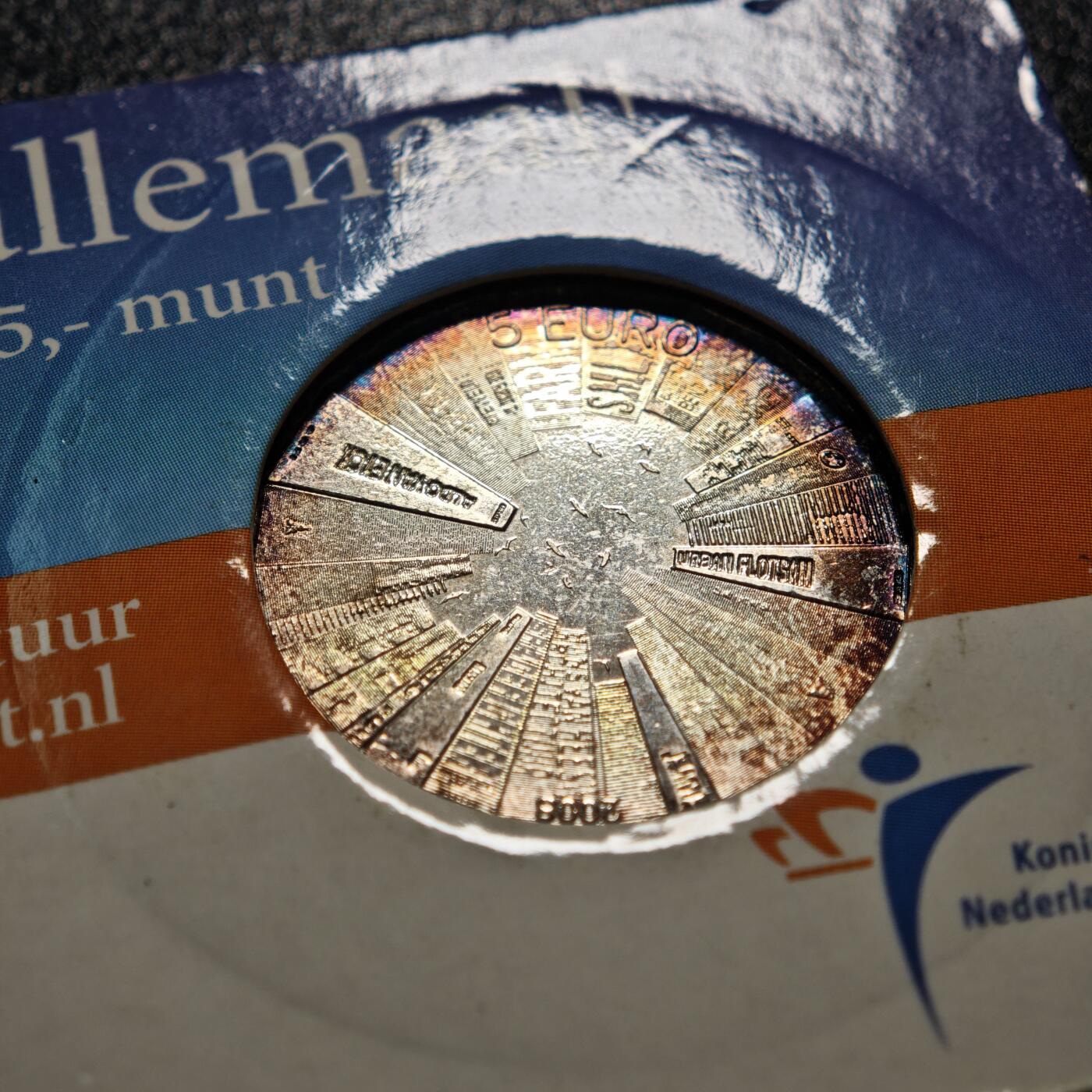 【德藏】世界币章拍卖第168期（拍品征集中~欢迎藏友联系） 2008年 荷兰建筑5欧元纪念银币 925银 直径约：33mm；重约：15.5g