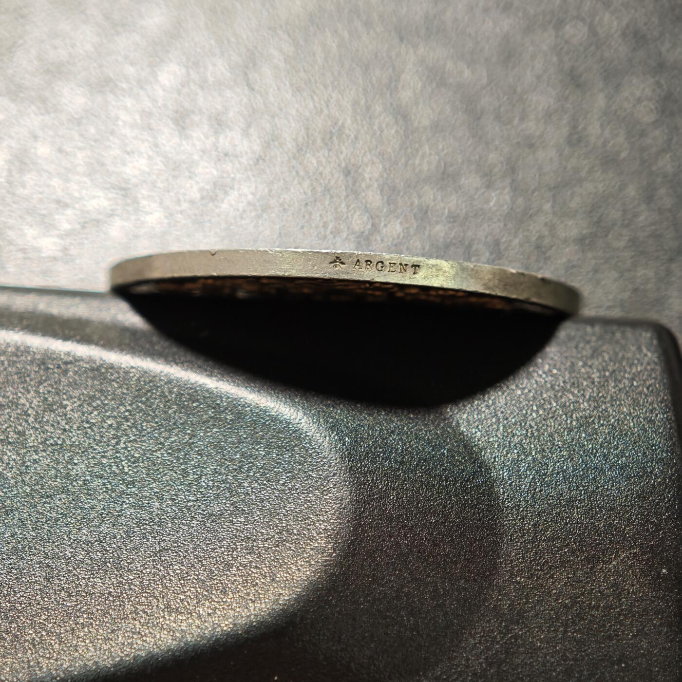 【德藏】世界币章拍卖第168期（拍品征集中~欢迎藏友联系） 19世纪 法国奥布学术协会代用币银章 蜜蜂边铭 直径约：30.6mm；重约：12.6g