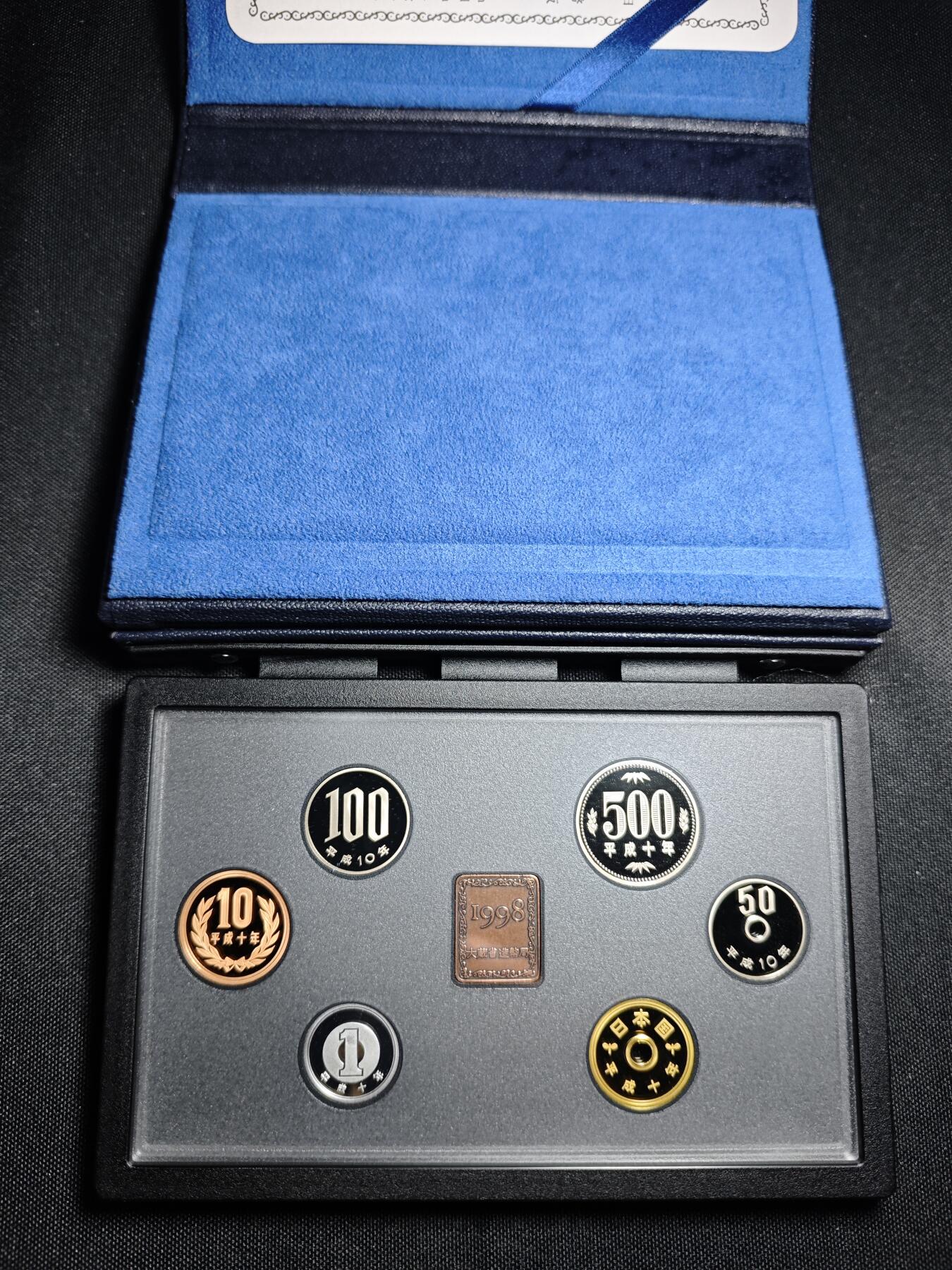 KK钱币收藏小铺   套币专场 2月预留时间 周末发货   1998日本官方发行蓝本精制套币