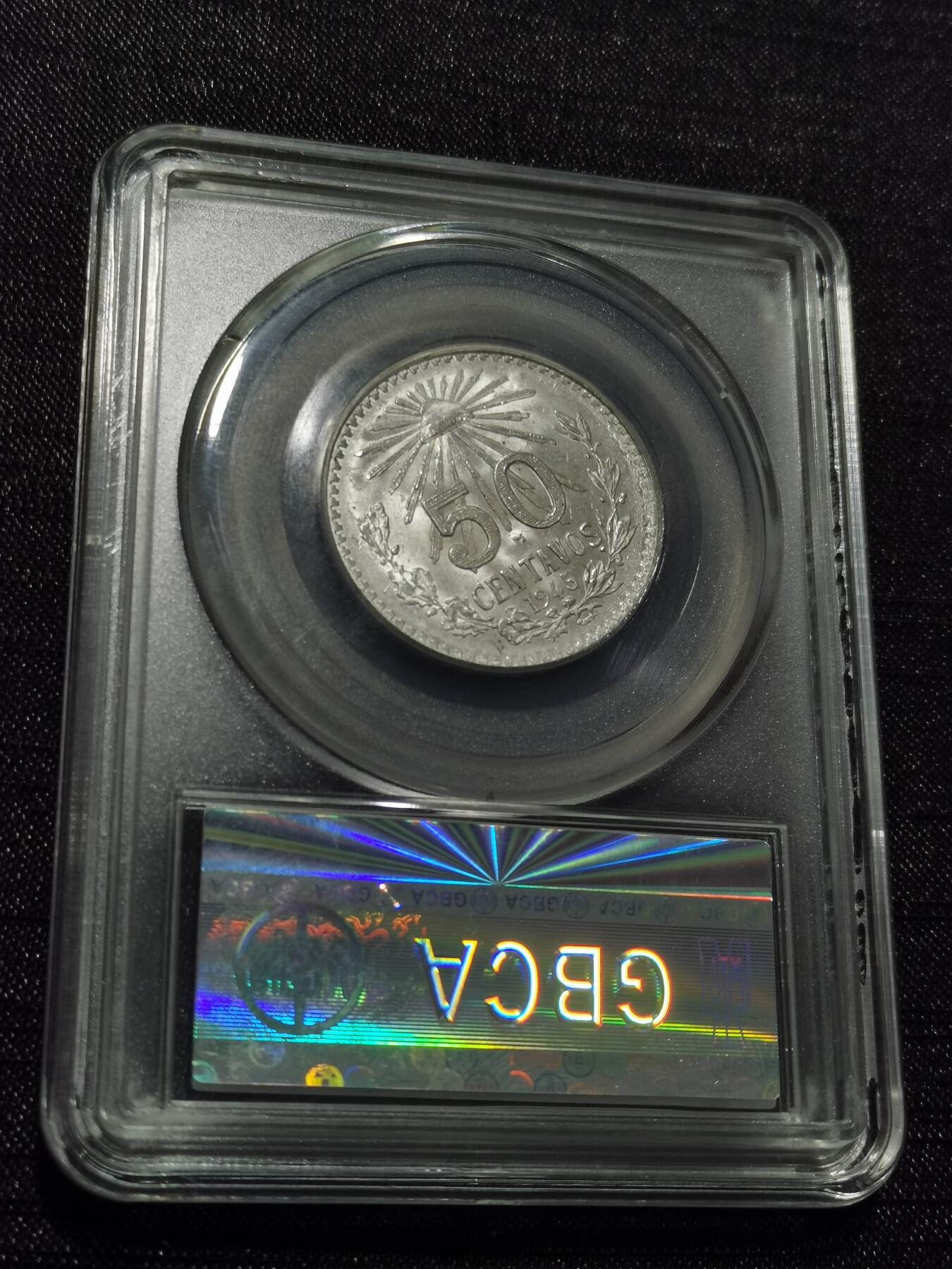 天下钱庄专场欢迎参拍 墨西哥鹰50分银币