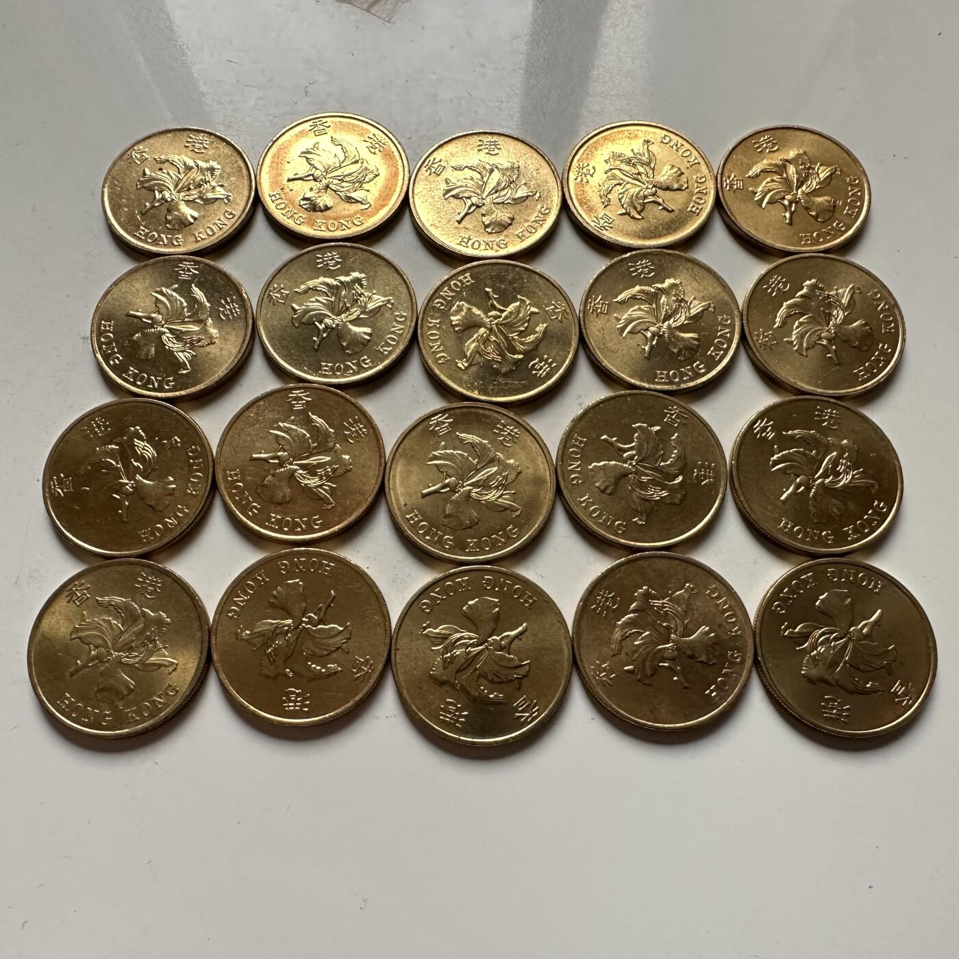 🌹外币初藏🌹🐯2026年第31场   每周二四六晚8️⃣点 接代拍 香港原光紫荆花5毫20枚