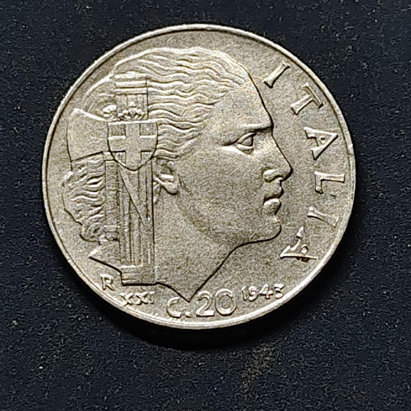 【全场包邮】纯粹捡漏拍512场 意大利1943年艾曼努尔三世20分