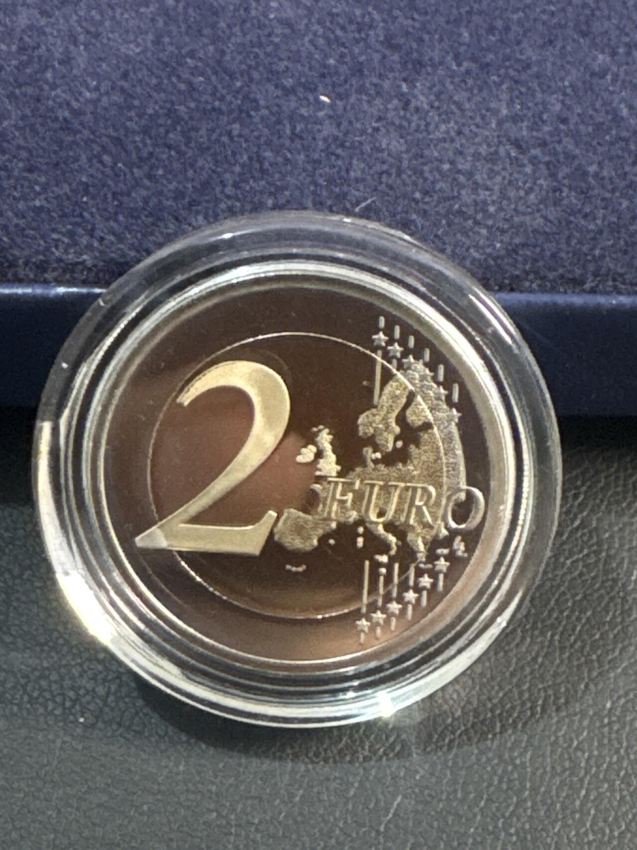 ❤️【币观天下】❤️ 第345期钱币拍卖场- 2026.3.20周五晚上6点半场 长期征集拍品  克罗地亚 2025年 托米斯拉夫国王加冕1100周年 2欧元精制纪念币 盒证齐全