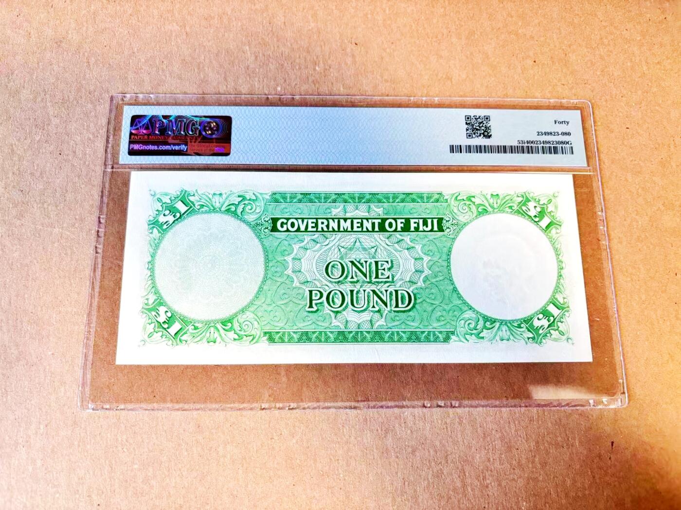 【Blue Auction】世界纸币精拍第796期——18级TOP拍卖/信誉/品质/专业/高效💫 斐济 1967年1镑 BWC出品 大冠女王 PMG40