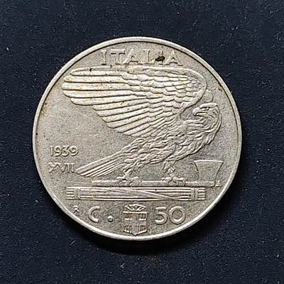 【全场包邮】纯粹捡漏拍512场 - 意大利1939年艾曼努尔三世50分