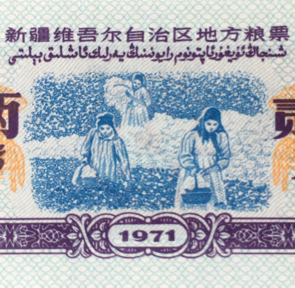         稀少1971年新疆维吾尔自治区地方粮票贰市两双语全新品未流通原版真品如图供应票证旧藏文玩艺术收藏