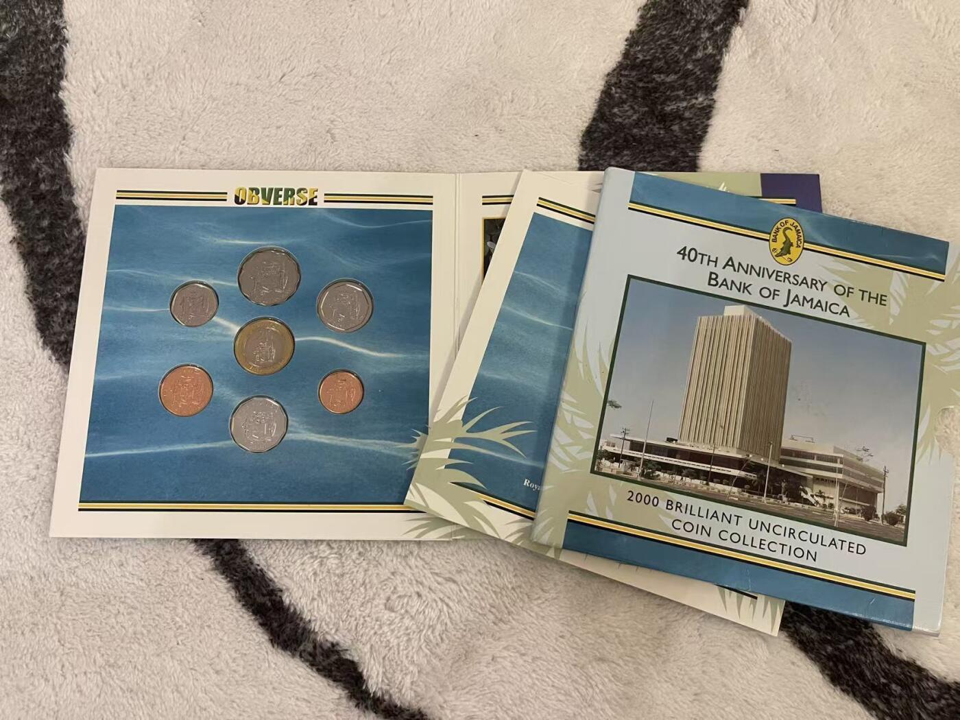 ❤️【币观天下】❤️ 第345期钱币拍卖场- 2026.3.20周五晚上6点半场 长期征集拍品  牙买加2000年银行成立40周年官方套币 少见