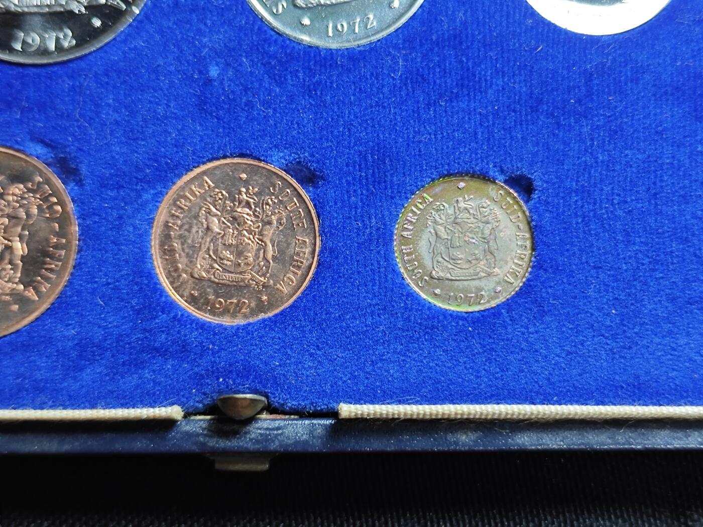 KK钱币收藏小铺   套币专场 2月预留时间 周末发货  1972南非大小面值清年精制套币 含1兰特银币