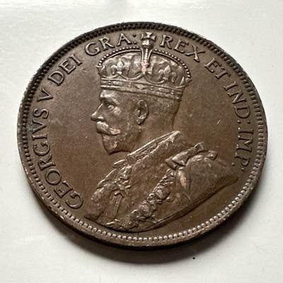 🌹外币初藏🌹🐯2026年第30场   每周二四六晚8️⃣点 接代拍 - 加拿大 1916年乔治五世1分