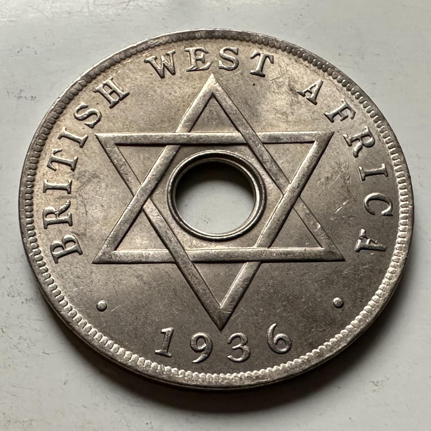 🌹外币初藏🌹🐯2026年第30场   每周二四六晚8️⃣点 接代拍 英属西非1936年爱八 一便士 原光好品