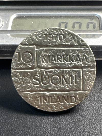 ❤️【币观天下】❤️ 第345期钱币拍卖场- 2026.3.20周五晚上6点半场 长期征集拍品  - 1970年芬兰10马克银币，总统帕西基维诞辰100周年纪念，22.75克500银