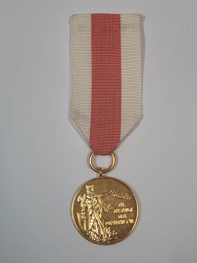 韵星假日军品类拍卖第47期 -- Rimey Holidays Militaria Auction 47 - 波兰人民共和国金级消防荣誉奖章 铜镀金