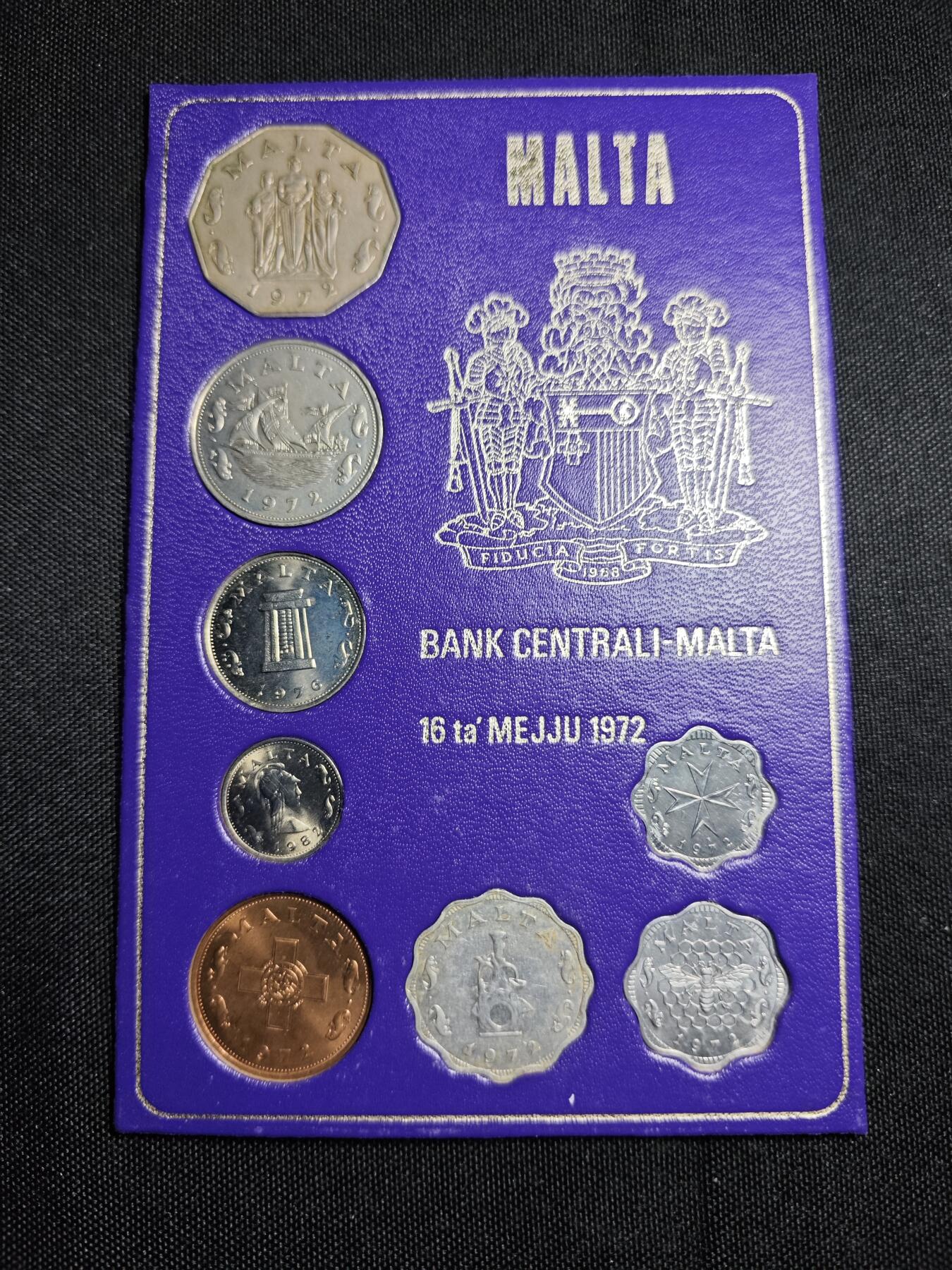 KK钱币收藏小铺   套币专场 2月预留时间 周末发货  1972马耳他清年套币