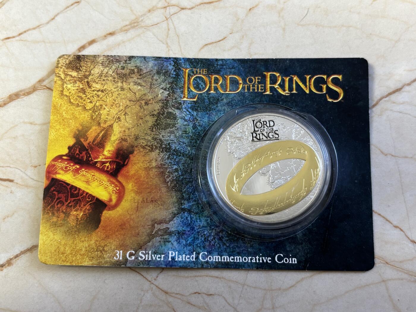 第194期拍卖 卡装萨摩亚2022年指环王24K镀金镀银纪念币