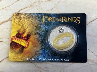 第194期拍卖 - 卡装萨摩亚2022年指环王24K镀金镀银纪念币