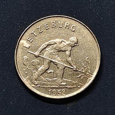 【全场包邮】纯粹捡漏拍512场 - 卢森堡1953年1法郎