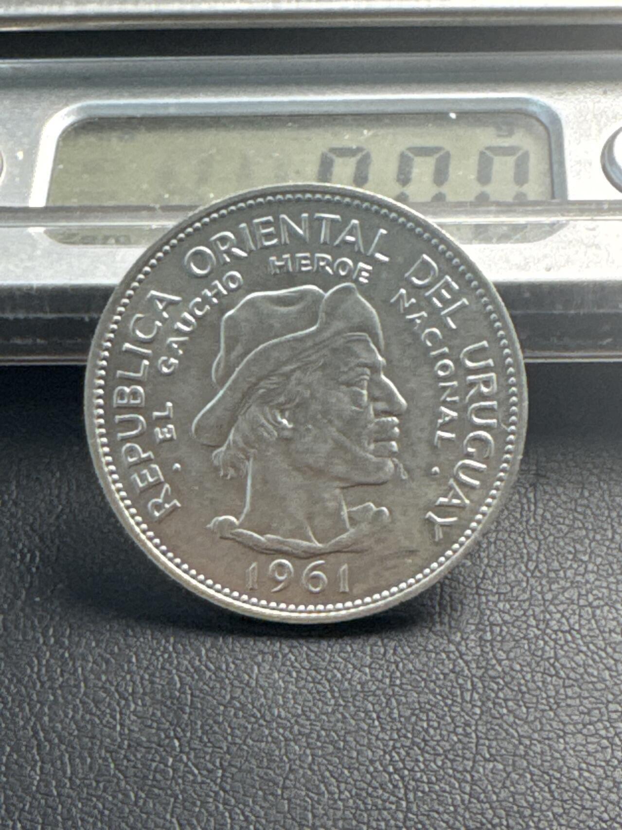 ❤️【币观天下】❤️ 第345期钱币拍卖场- 2026.3.20周五晚上6点半场 长期征集拍品  乌拉圭1961年银币12.5克900银