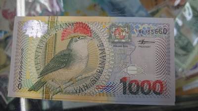 世界钱币～微拍第240期暨2026年第21期  部分尾货整理陆续低价起拍清仓 - 2000年苏里南1000 全新绝品无斑无47尾号650