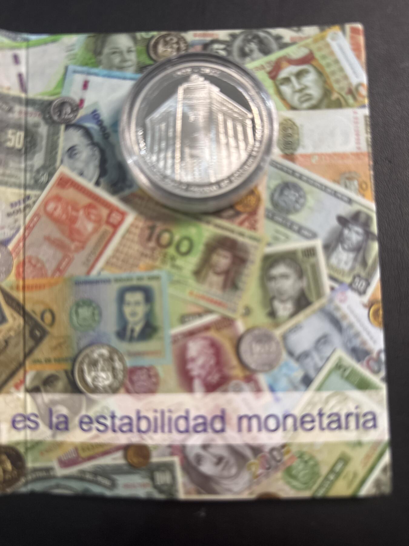 ❤️【币观天下】❤️ 第345期钱币拍卖场- 2026.3.20周五晚上6点半场 长期征集拍品  秘鲁2022年秘鲁中央银行成立100周年纪念银币，33克大银币，含银量0.925含纯银31.1克