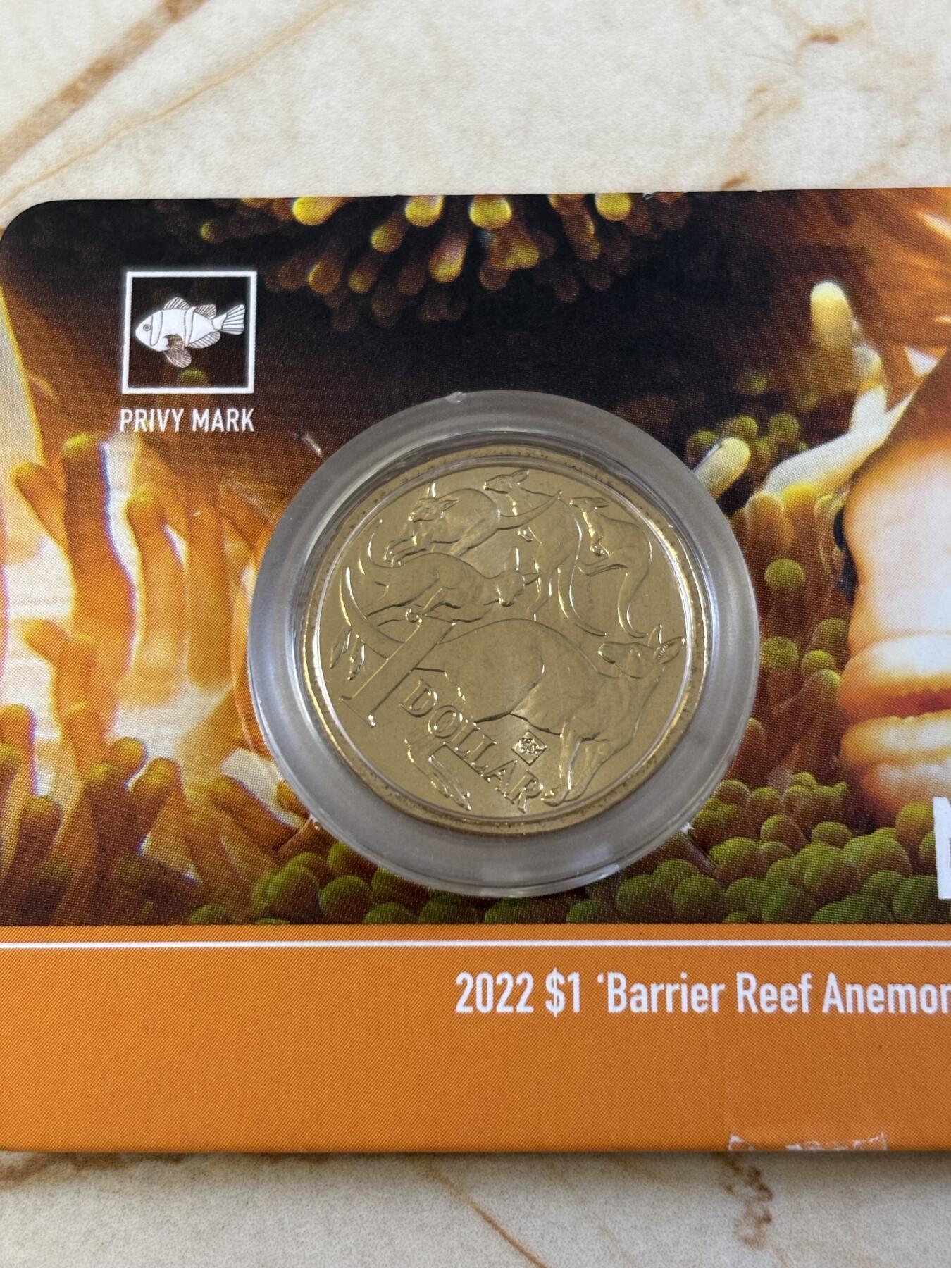 第194期拍卖 卡装澳大利亚2022年布里斯班钱币展袋鼠私印海葵鱼铜币