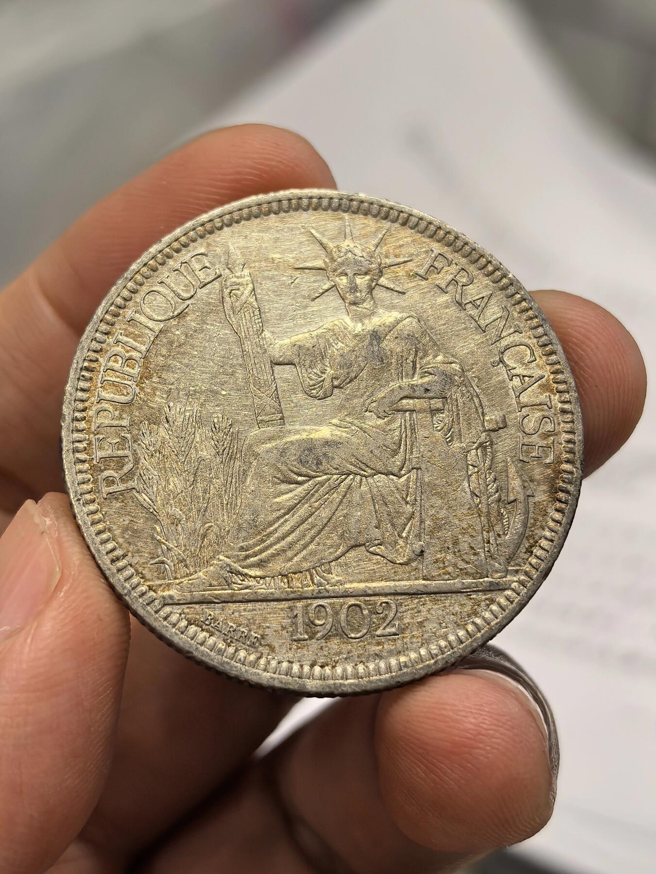 博洋堂世界钱币拍卖第165期（全场包邮） 法属印支1902年坐洋