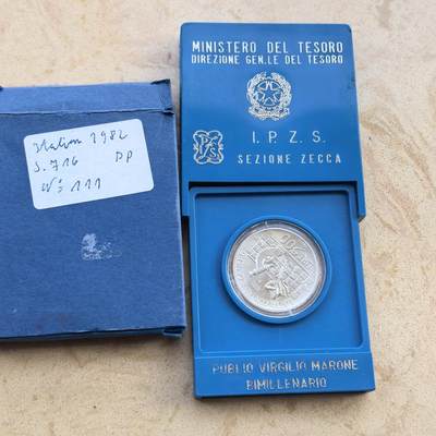 道一币馆币章第一百七十场 - 原盒 意大利1989年抗癌联合会成立500里拉纪念银币