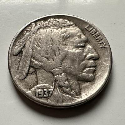 🌹外币初藏🌹🐯2026年第30场   每周二四六晚8️⃣点 接代拍 - 美国1937年牦牛5美分 a