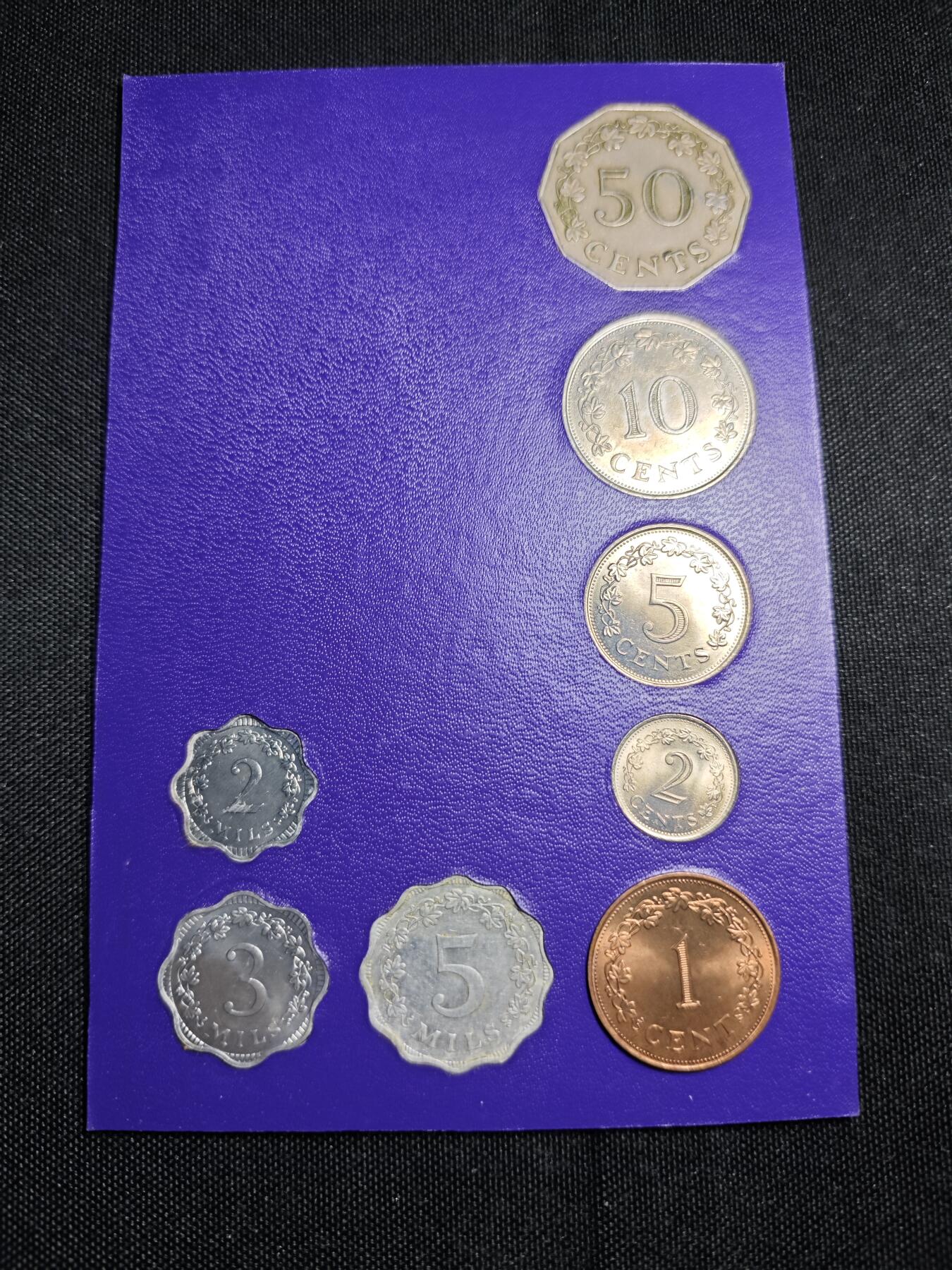 KK钱币收藏小铺   套币专场 2月预留时间 周末发货  1972马耳他清年套币