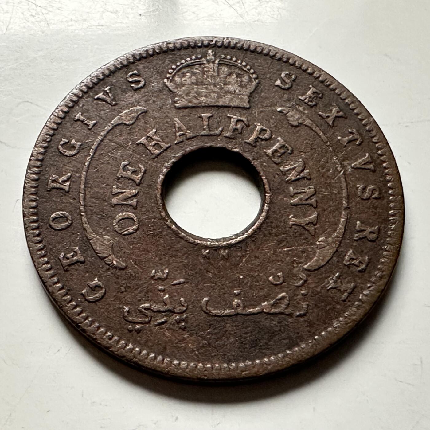 🌹外币初藏🌹🐯2026年第30场   每周二四六晚8️⃣点 接代拍 英属西非1952年 半便士铜币