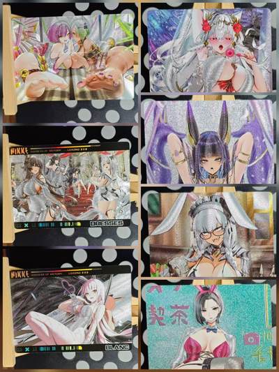 龙虎卡牌-七九场（满200元包邮，无佣金，每周六结拍，欢迎送拍） - 粗闪7张 奇点 好看少女