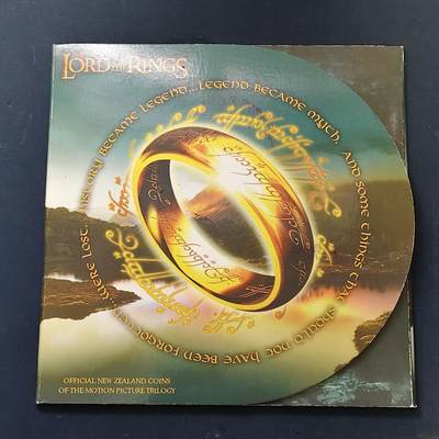 【全场包邮】纯粹捡漏拍513场 - 新西兰2003年1元魔戒系列弗罗多+索隆+魔戒官方卡装3枚克朗型纪念币