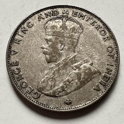 🌹外币初藏🌹🐯2026年第31场   每周二四六晚8️⃣点 接代拍 -  海峡殖民地1920年乔治五世50分银币 8.42克 50%银 28.5毫米