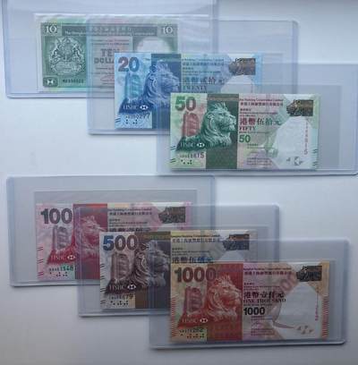 【礼羽收藏】🌏世界钱币拍卖129期 - 香港上海汇丰银行 港币小全套 全新UNC