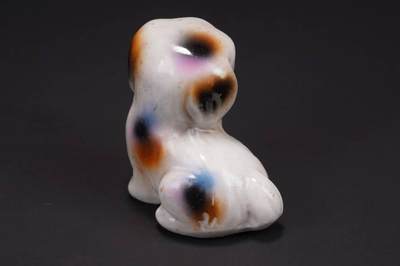 上海都达杂项专场90【全场包邮】  白瓷彩绘小狗摆件69-119