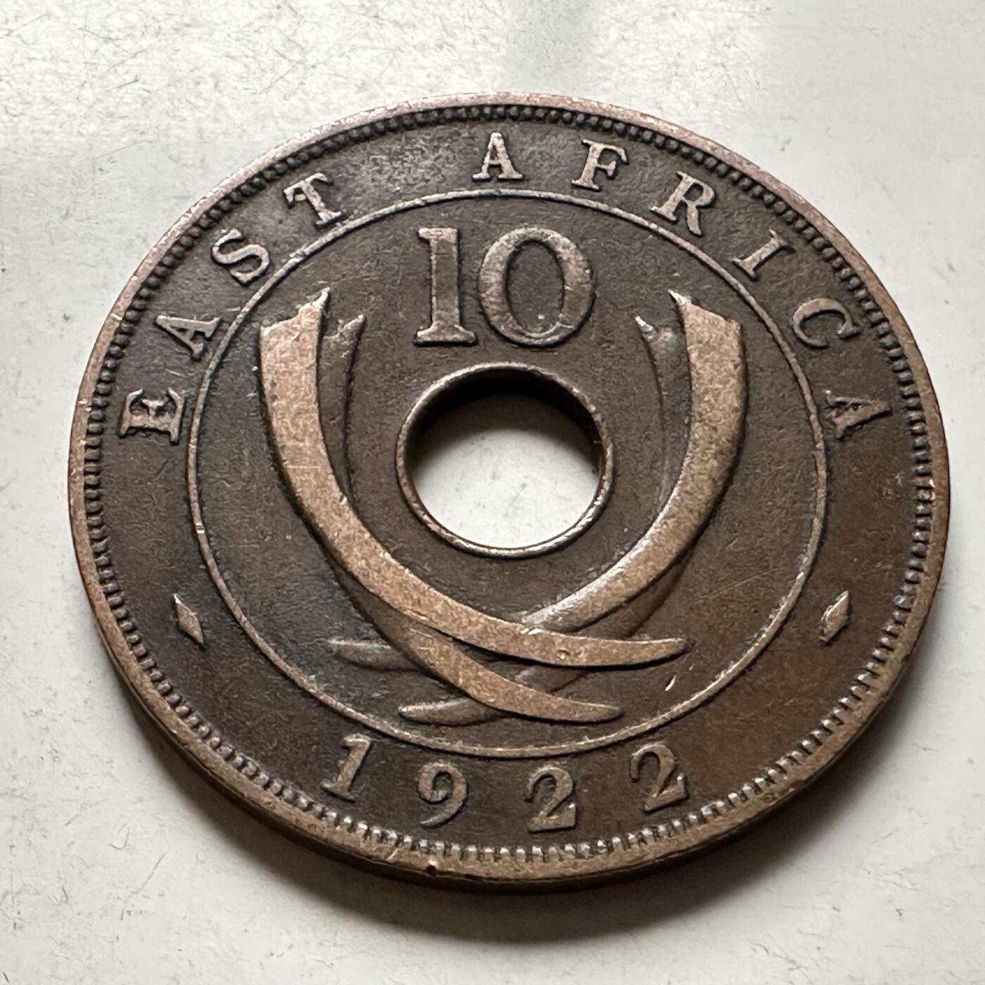 🌹外币初藏🌹🐯2026年第30场   每周二四六晚8️⃣点 接代拍 英属东非1922年10分