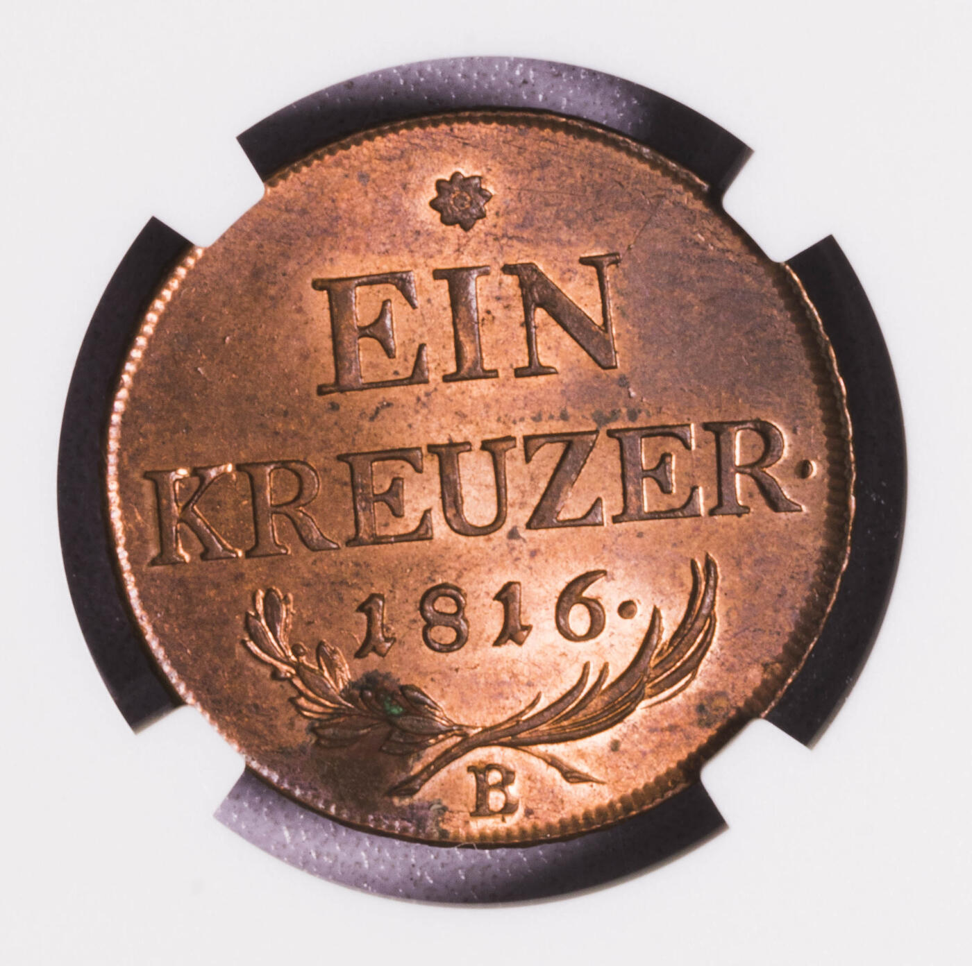 NGC-MS62/63/64RB 1816奥地利铜币三枚套