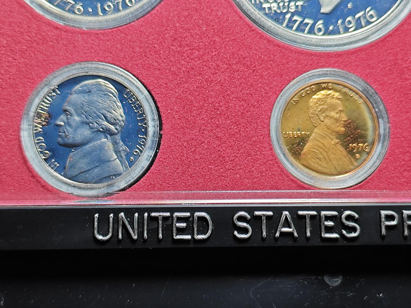 KK钱币收藏小铺   套币专场 2月预留时间 周末发货  1976美国建国200周年大小面值精制套币 含艾克大一元精制
