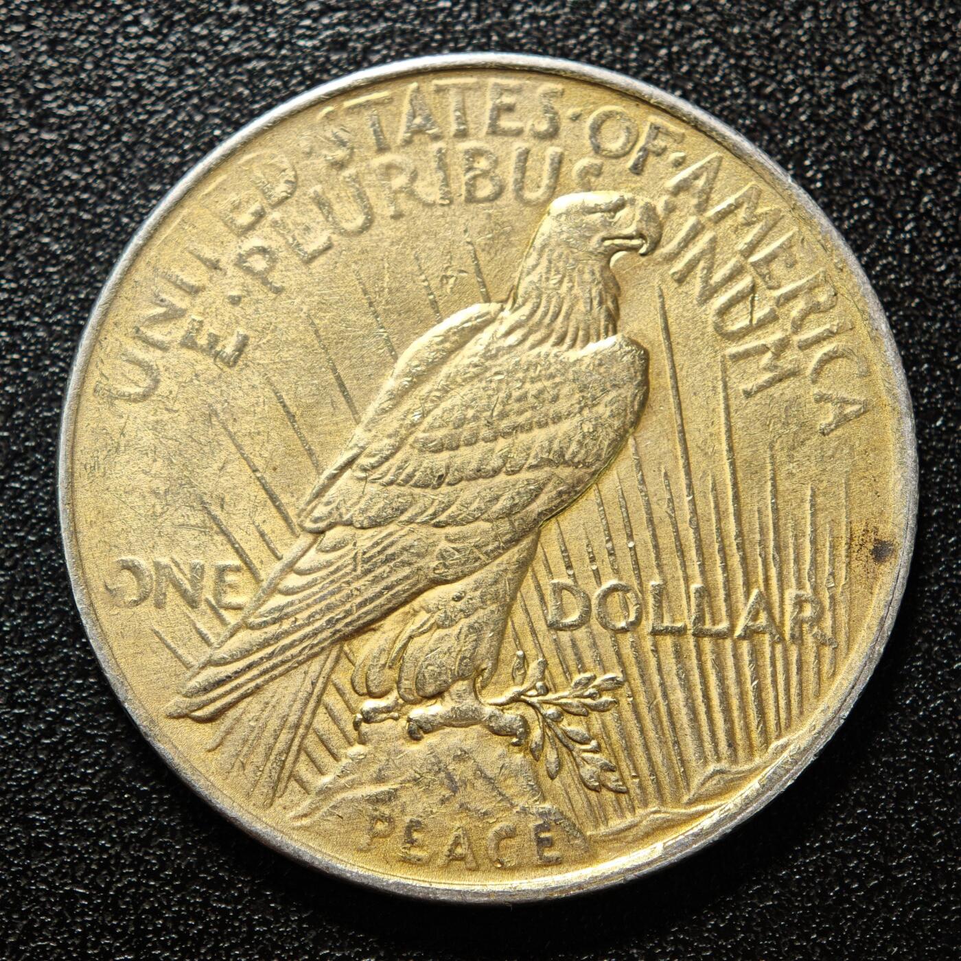 【德藏】世界币章拍卖第168期（拍品征集中~欢迎藏友联系） 1922年 美国和平1元银币 900银 直径约：36.6mm；重约：26.8g