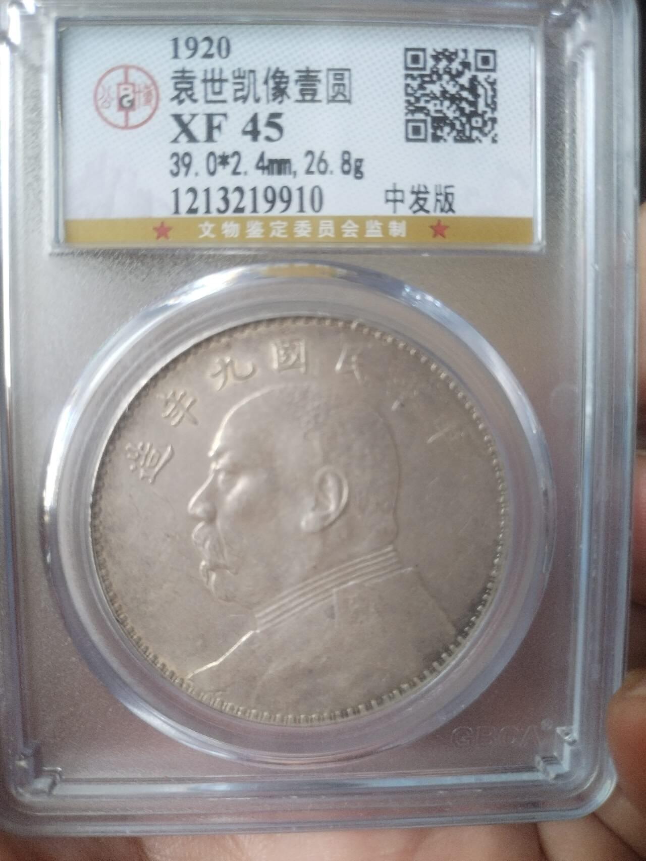 袁大头九年 中发版。