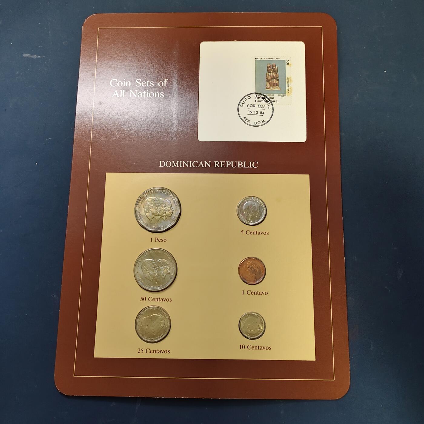 【全场包邮】纯粹捡漏拍513场 【富兰克林·世界各国硬币系列邮币卡】多米尼加共和国