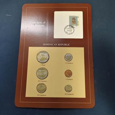 【全场包邮】纯粹捡漏拍513场 - 【富兰克林·世界各国硬币系列邮币卡】多米尼加共和国