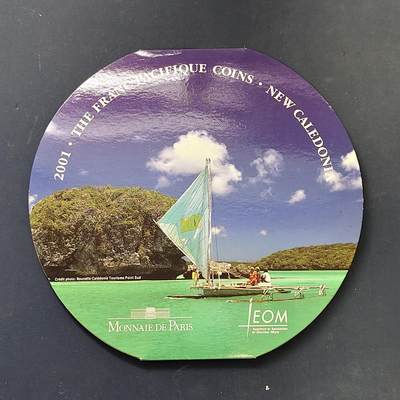 【全场包邮】纯粹捡漏拍513场 - 【稀少】法属新喀里多尼亚2001年官方封装套币-量3000