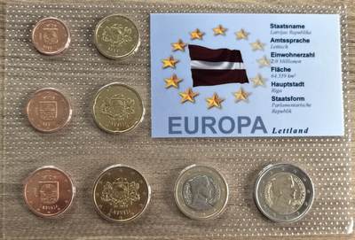 外国优质老铜币银币苏联纪念章，每周六晚九点倒数截拍，满百包邮可寄存，持续收拍 - 欧元硬币-2014年拉脱维亚