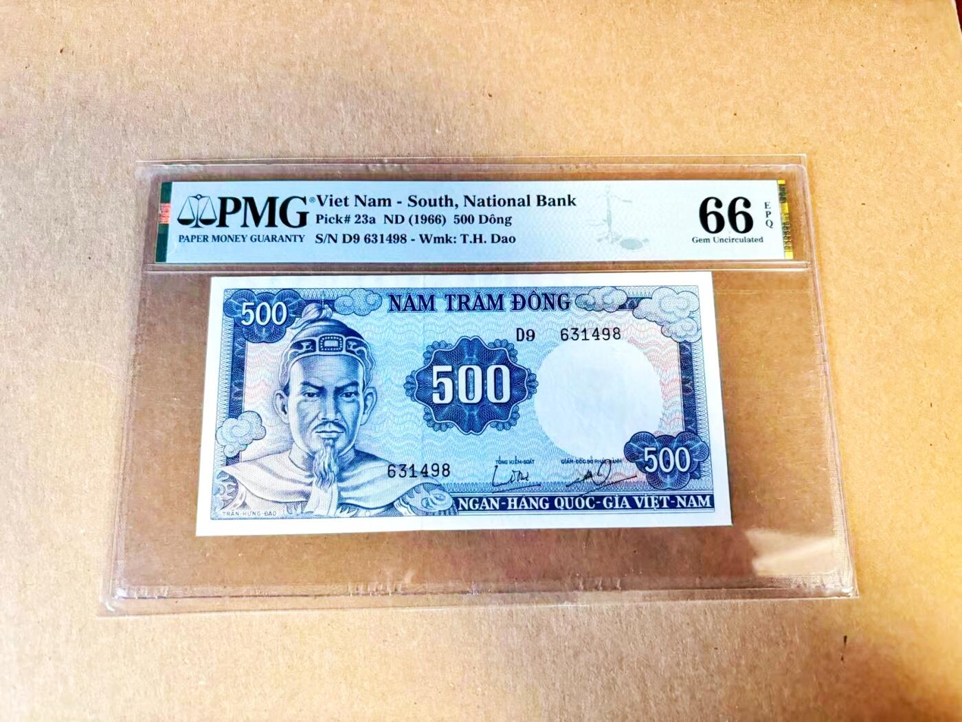 【Blue Auction】世界纸币精拍第796期——18级TOP拍卖/信誉/品质/专业/高效💫 南越 1966年500盾 PMG66EPQ 