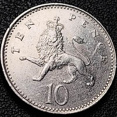 泉币菌-第213场-拍品多 请提前出价（工作最近较忙 发货不及时，望理解） - 1992年  英国10便士 24.5mm 小版 