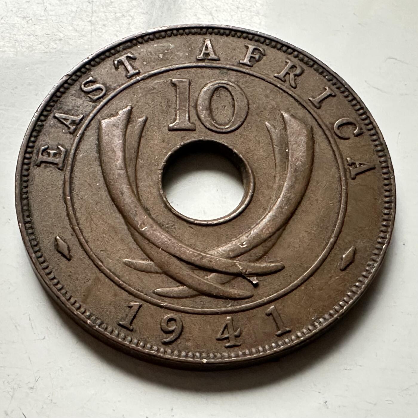 🌹外币初藏🌹🐯2026年第30场   每周二四六晚8️⃣点 接代拍 英属东非1941年10分