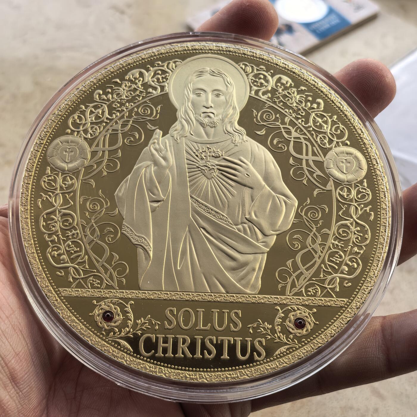 道一币馆币章第一百七十场 原包装带证书 德国2017年宗教改革运动500周年超大24K镀金纪念章